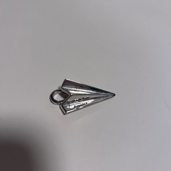 Juicy Couture Pave Paper Airplane Bracelet Charm Silver Vintage Good Condition - Picture 4 of 4